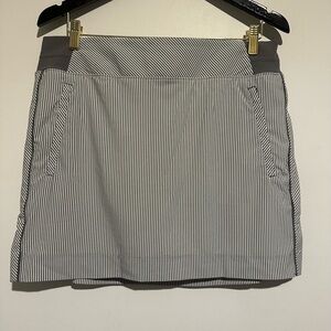 Athleta Black and White Striped Skort